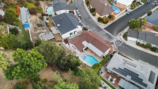 bird's eye view with a residential view