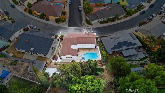 drone / aerial view featuring a residential view