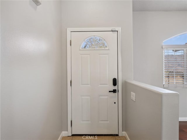 entryway with baseboards