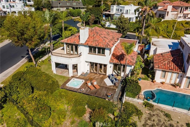 birds eye view of property featuring a residential view