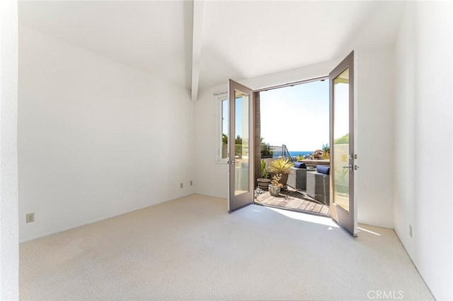 interior space with french doors