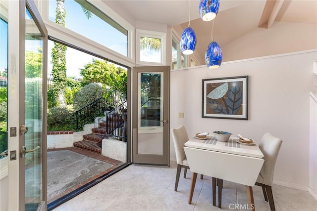 561 Avenida Del Verdor, San Clemente, CA 92672 - dining room with tile patterned floors and stairs