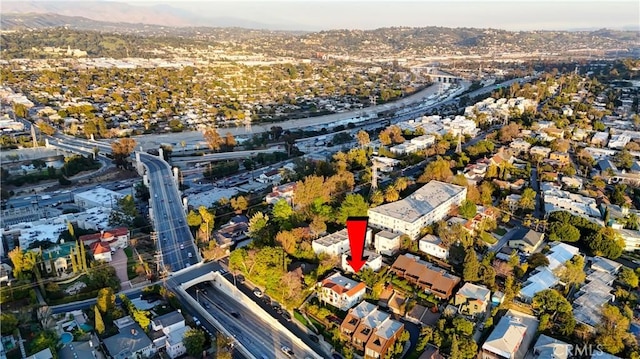 aerial view with a residential view