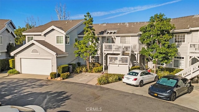 view of property with a garage