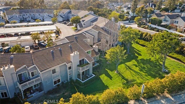 drone / aerial view featuring a residential view