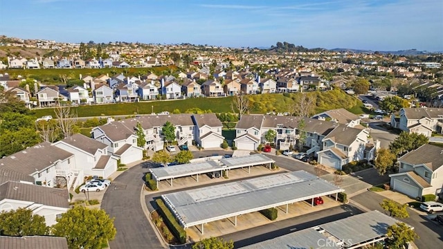 aerial view with a residential view