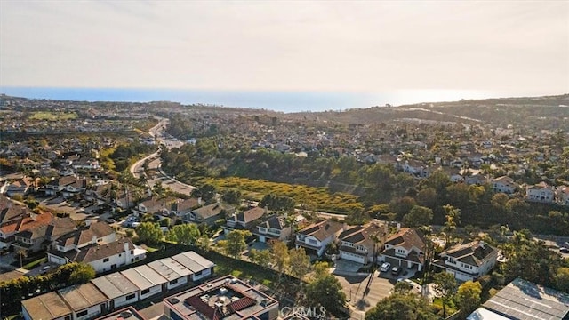 aerial view with a residential view