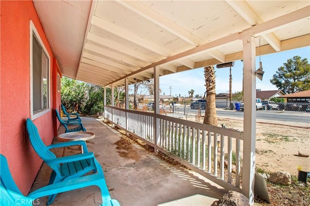 view of patio / terrace with fence