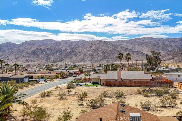 view of mountain feature featuring a residential view