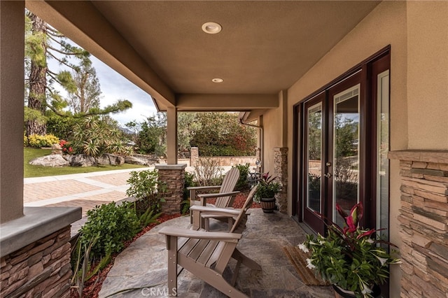 view of patio with french doors