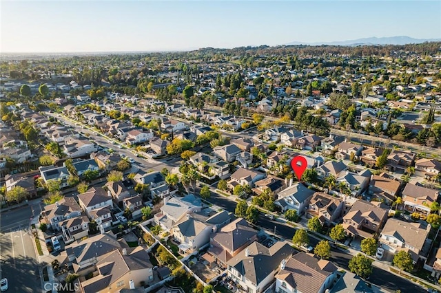 aerial view with a residential view