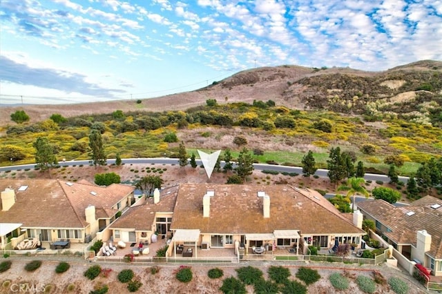 aerial view featuring a mountain view