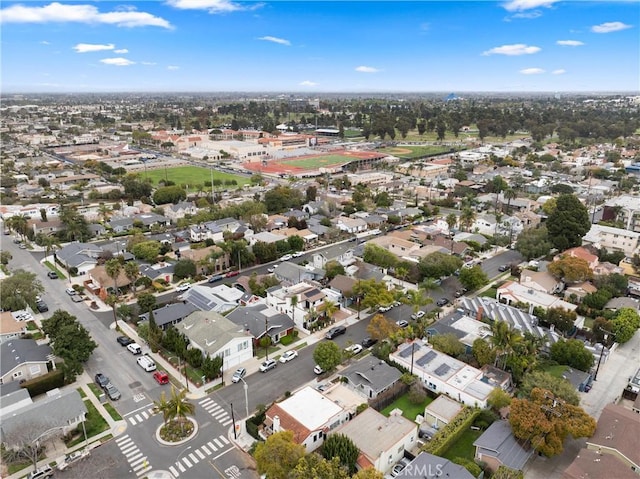 drone / aerial view with a residential view