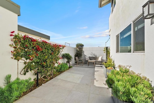 view of patio / terrace with a fenced backyard