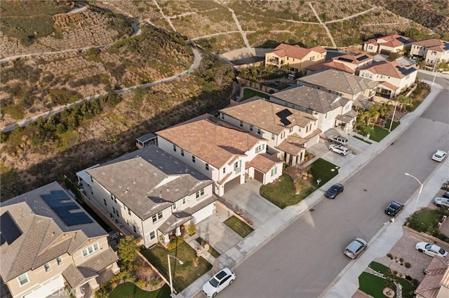 bird's eye view with a residential view