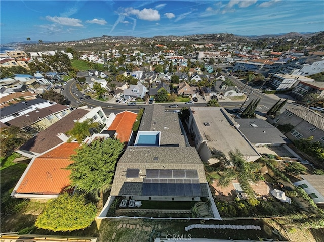 aerial view with a residential view