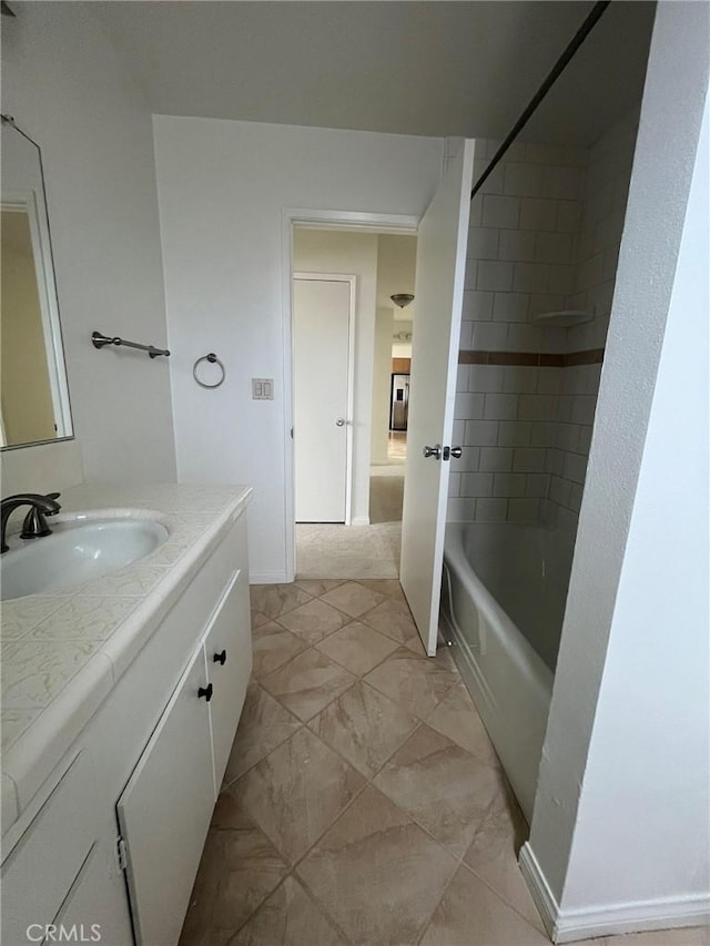 bathroom with  shower combination and vanity