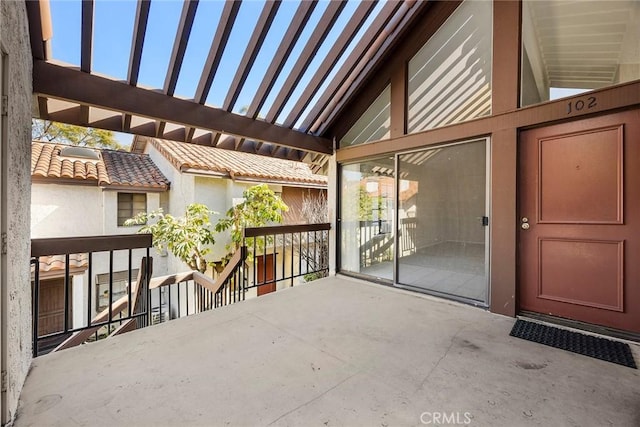 view of patio with a balcony