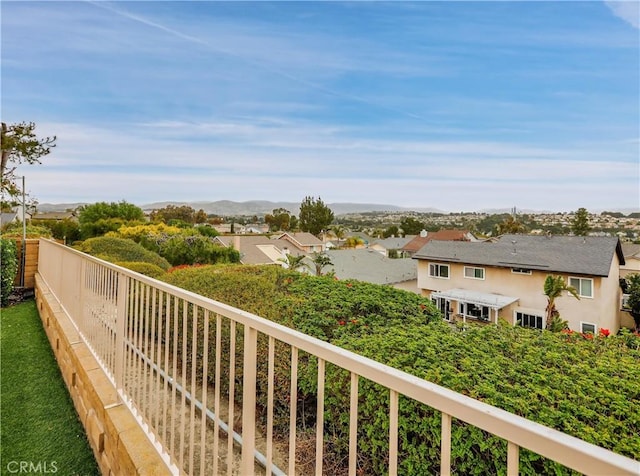 balcony with a residential view