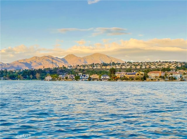 view of water feature featuring a mountain view