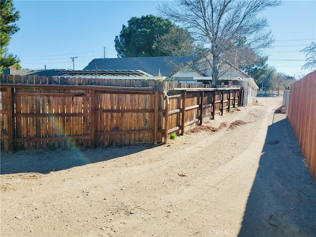 exterior space with fence