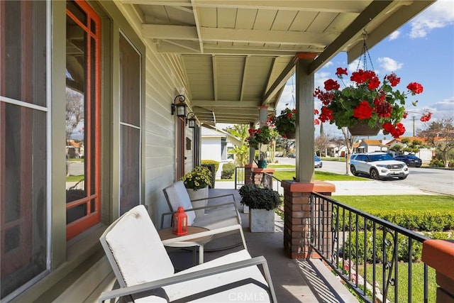 view of patio / terrace with a porch