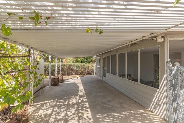 view of patio with fence