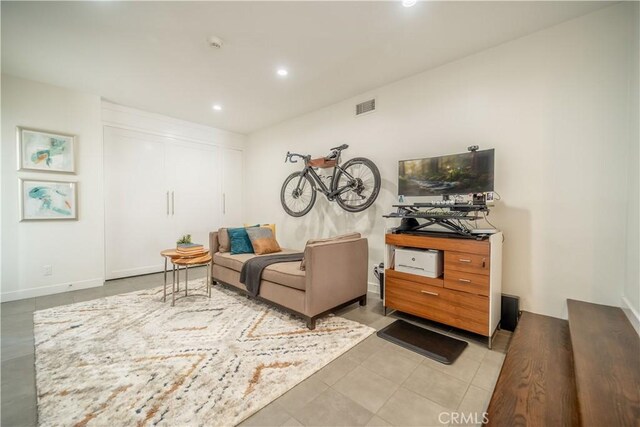 260 The Toledo, Long Beach, CA 90803 - living area with tile patterned floors, recessed lighting, and visible vents