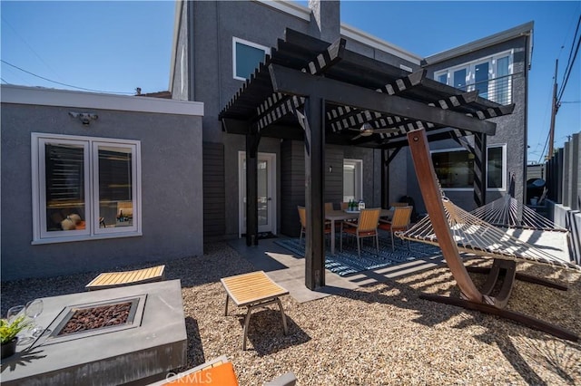 260 The Toledo, Long Beach, CA 90803 - view of patio / terrace with an outdoor fire pit, outdoor dining area, and a pergola