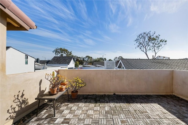 view of patio with fence