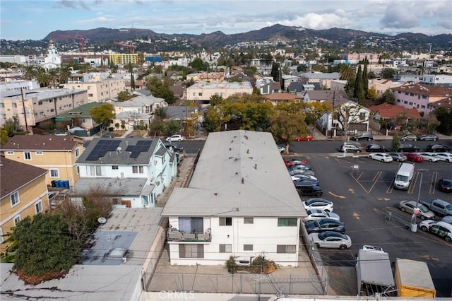 bird's eye view with a residential view and a mountain view