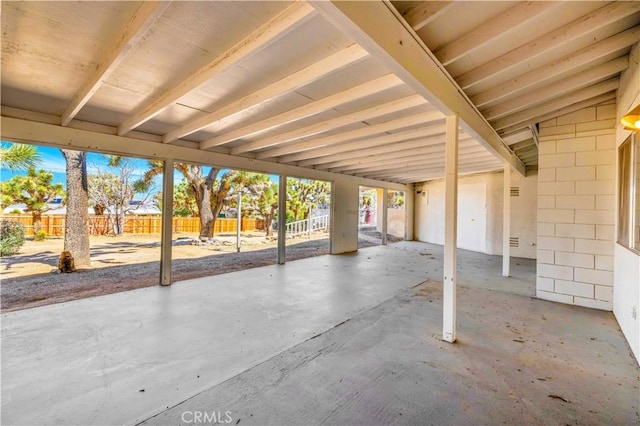 view of patio with fence