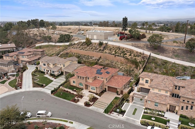 drone / aerial view with a residential view