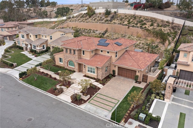 bird's eye view with a residential view