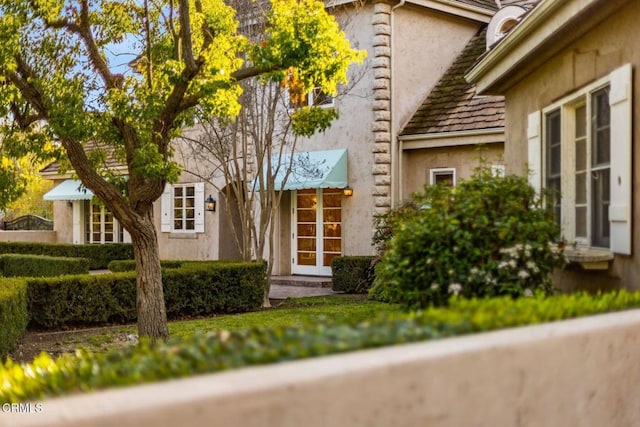 view of home's exterior featuring stucco siding