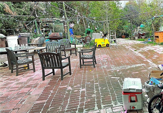 view of patio with fence