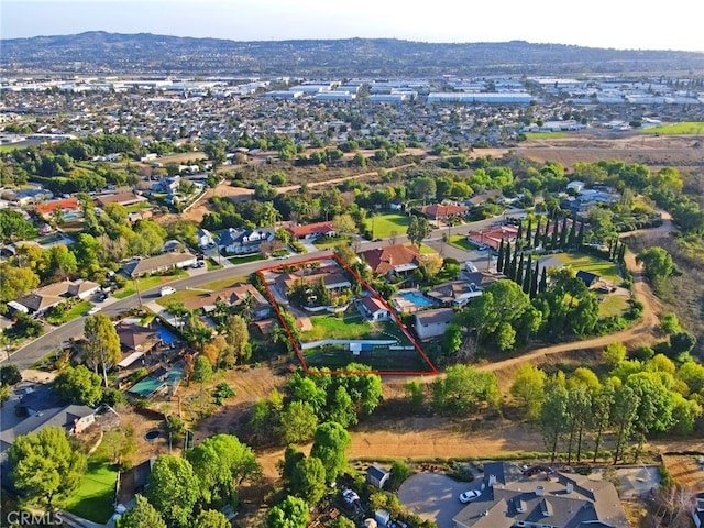 aerial view featuring a residential view