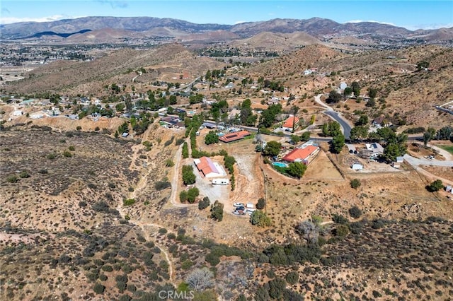 aerial view featuring a mountain view