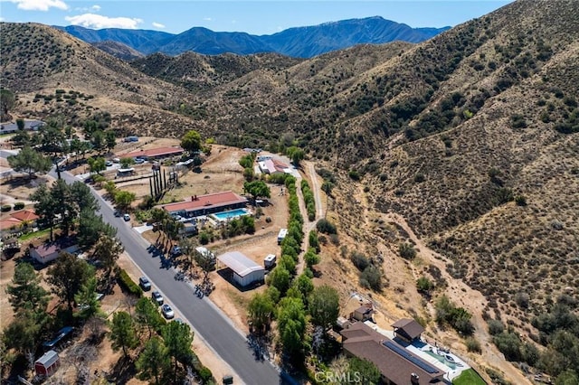 aerial view featuring a mountain view