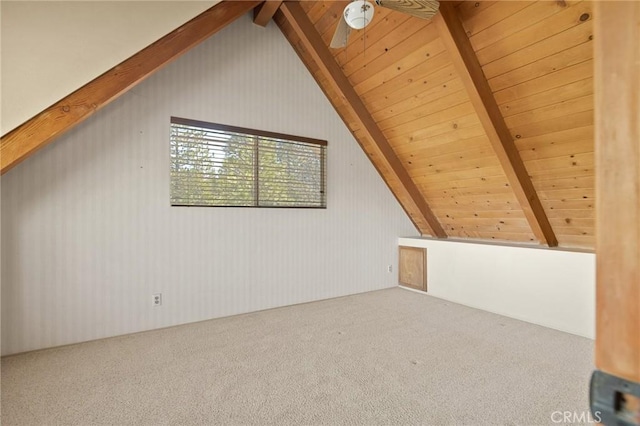 27008 Everest Rd, Lake Arrowhead, CA 92352 - bonus room featuring wooden ceiling, carpet flooring, and ceiling fan