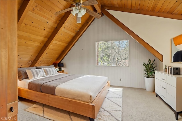 27008 Everest Rd, Lake Arrowhead, CA 92352 - bedroom with wooden ceiling and light carpet