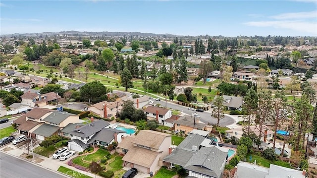 drone / aerial view featuring a residential view