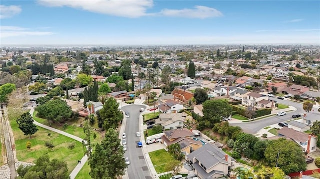 bird's eye view with a residential view