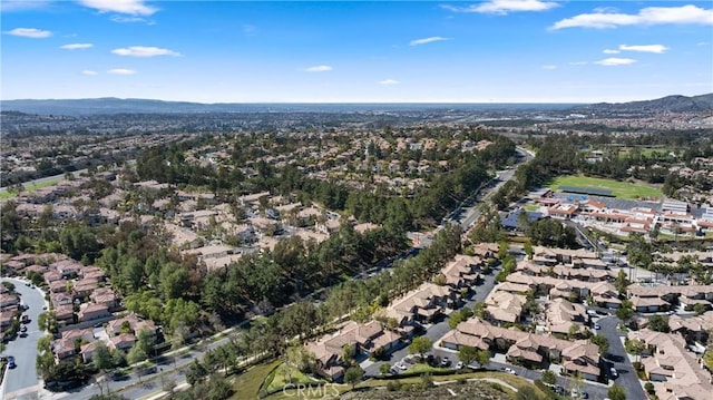 bird's eye view with a residential view and a mountain view