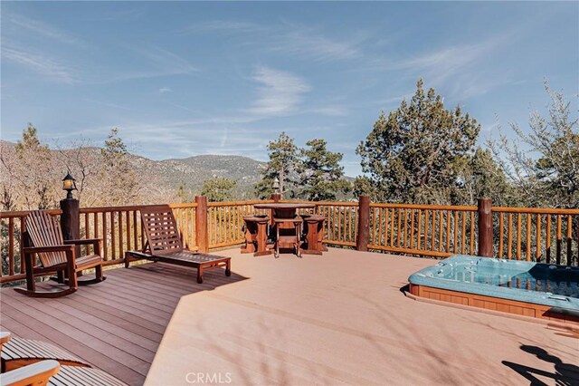 487 Fallen Leaf Rd, Big Bear Lake, CA 92315 - deck with a mountain view