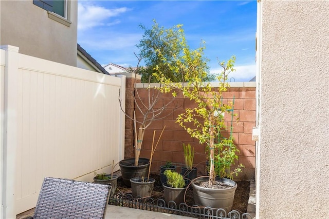 view of patio / terrace featuring a fenced backyard