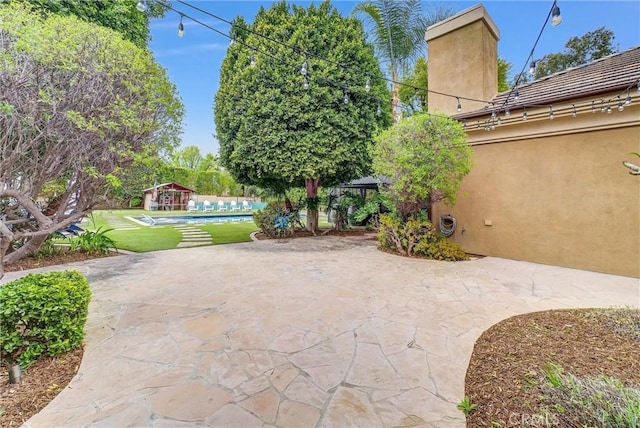 view of patio with a gazebo