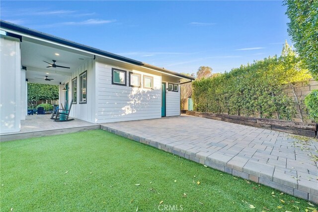 2480 Oak Ave, Corona, CA 92882 - back of house featuring ceiling fan and a patio