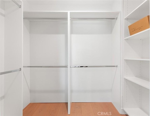spacious closet featuring wood finished floors