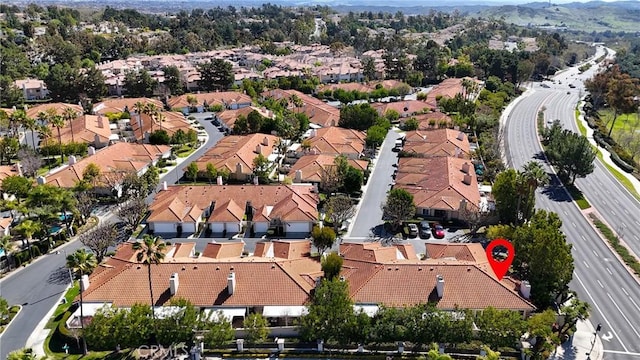 aerial view featuring a residential view